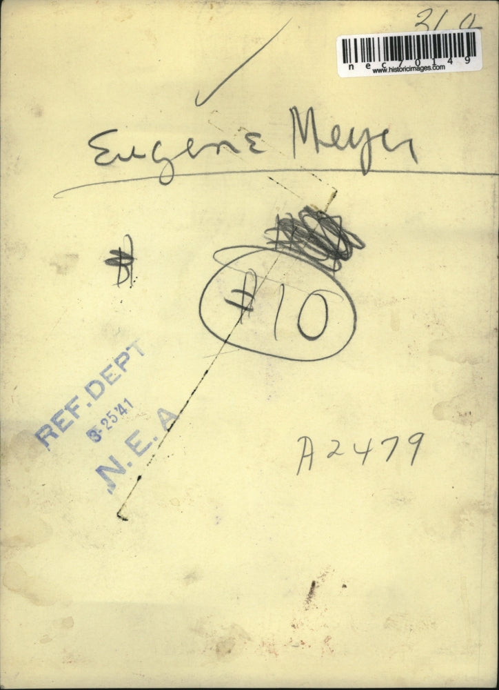 1941 Press Photo Eugene Meyer, Publisher of Washington Post