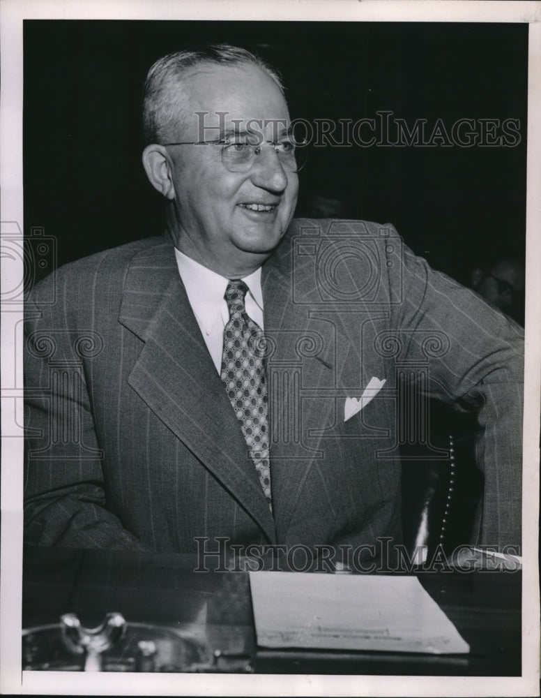 1952 Press Photo Wash DC Lee S Schumacher.St Louis businessmen at Senate comm.