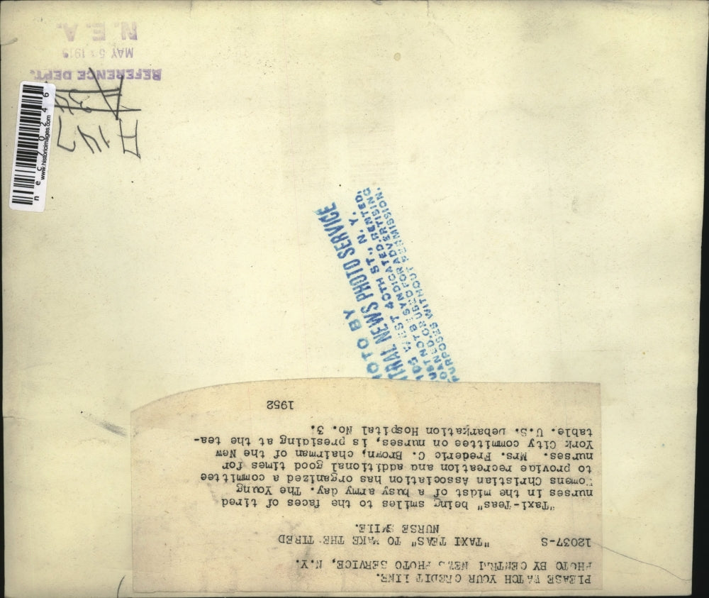 1915 Press Photo young women's Christian Assoc nurses at Debarkation Hosp.