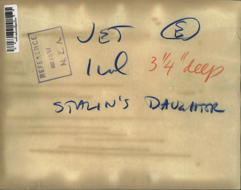 1967 Press Photo Svetlana Stalina, daughter of USSR dictator Josef Stalin