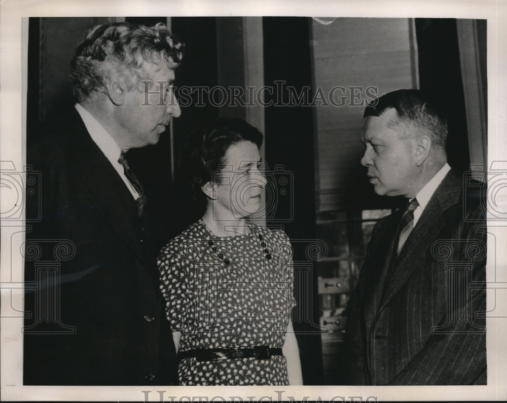 1940 Press Photo Phila, Pa Dr WFG Swann, Dot Wrinch & Dr Harold Urey