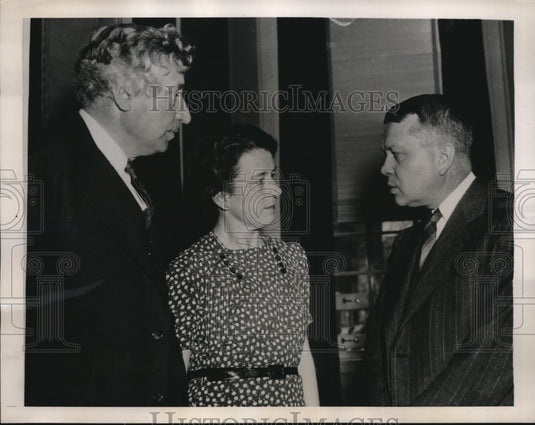 1940 Press Photo Phila, Pa Dr WFG Swann, Dot Wrinch & Dr Harold Urey
