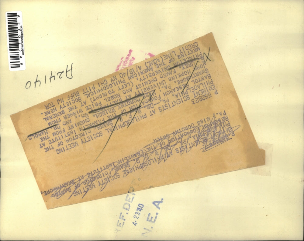 1940 Press Photo Phila, Pa Dr WFG Swann, Dot Wrinch & Dr Harold Urey