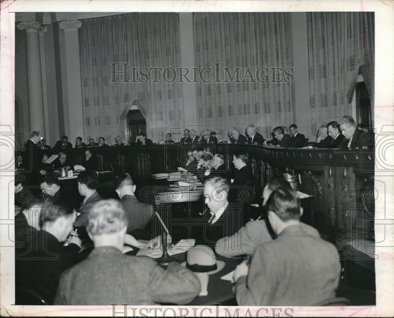 Load image into Gallery viewer, 1942 Press Photo DC Henry Morgenthau Sec of Treas at House Ways &amp; Means Comm
