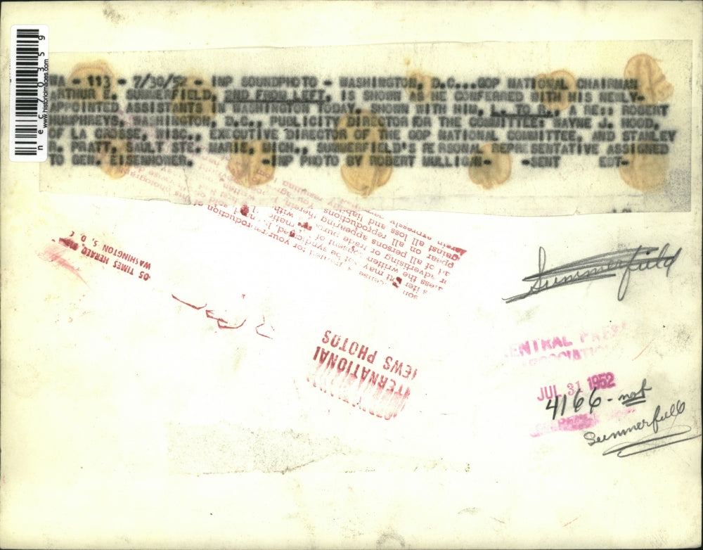 1952 Press Photo Art Summerfield, Robert Humphreys, Wayne Wood, Stan Pratt