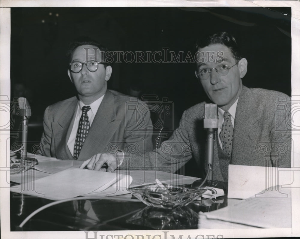 1952 Press Photo Internal Revenue Agents Osol Sokoloff & Gilbert Haley Tesitfy