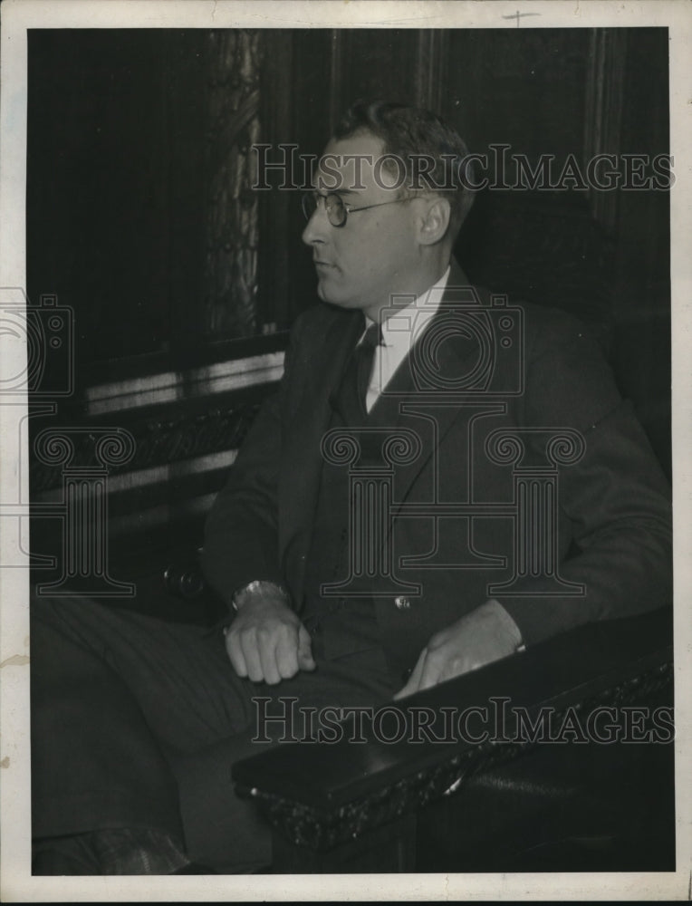 1923 Press Photo H. E. Eiber on the witness stand - nec70617