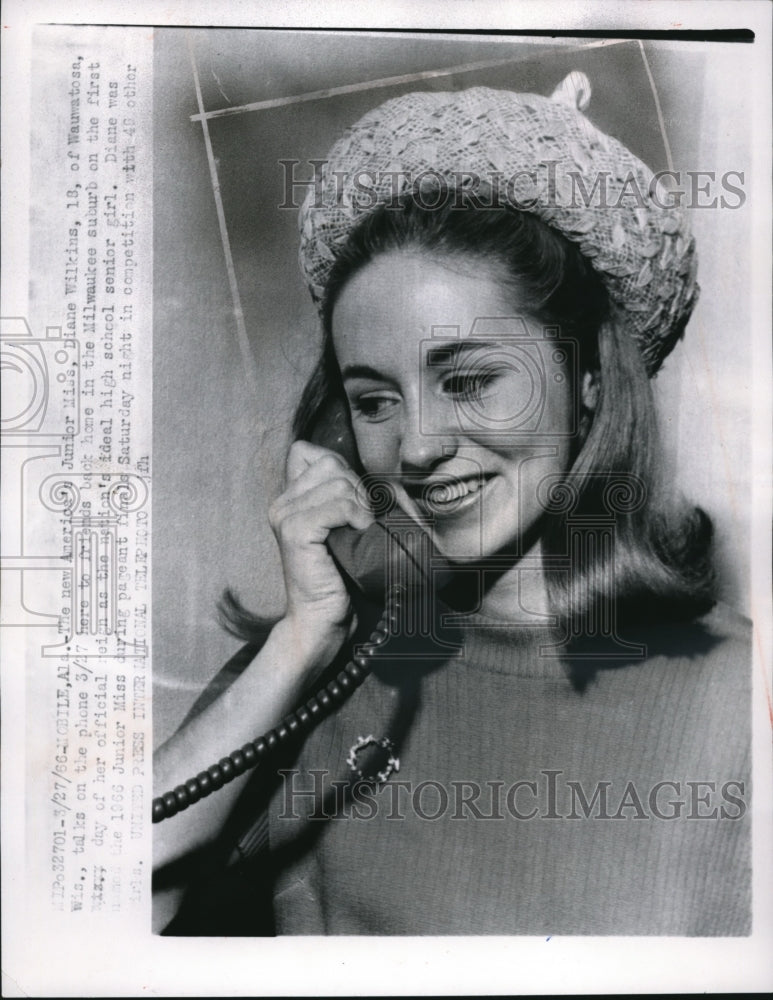 1966 Press Photo Mobile, Ala Jr Miss of America Diane Wilkins - nec70632