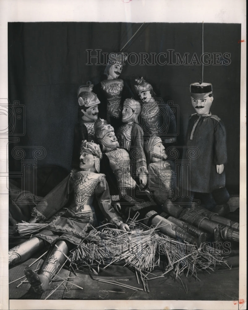 1948 Press Photo Liege, Belgium Museum display for Christmas - nec70652
