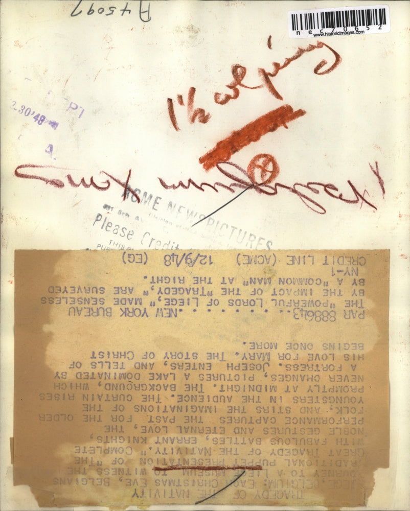 1948 Press Photo Liege, Belgium Museum display for Christmas - nec70652