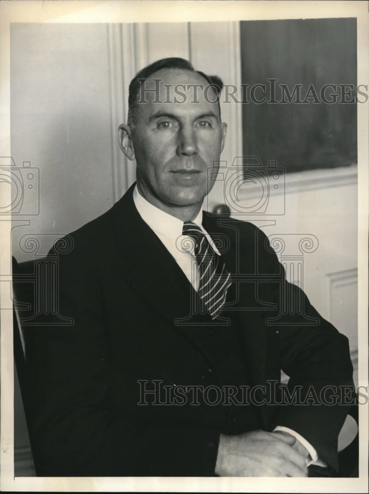 1933 Press Photo Dr John L Rice, healt officer in New Havem, Conn