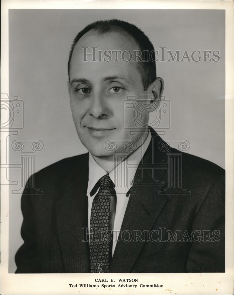 1962 Press Photo Carl E Watson, Ted Williams Spots advisor Committee - nec70749
