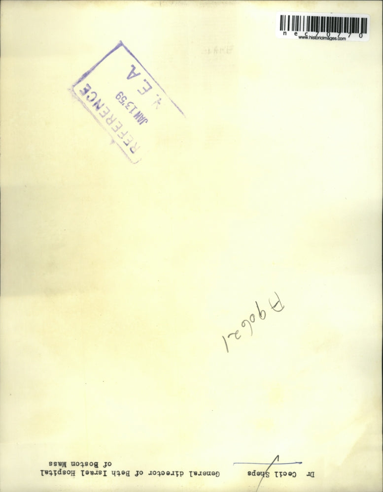 1959 Press Photo Dr Cecil Sheps, General director of Beth Israel Hospi Boston