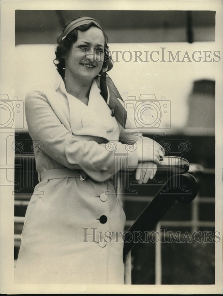 1932 Press Photo Miss Madaline Spain, travel writer heads to East Indies