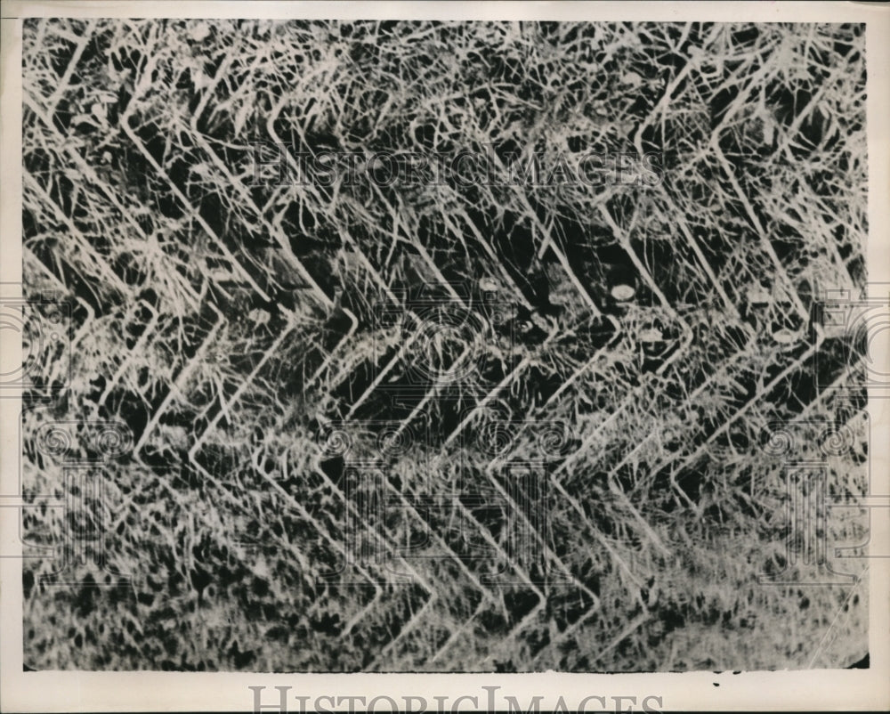 1939 Press Photo France steel network for airfield landing strips