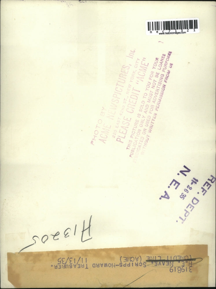 1935 Press Photo RE Neave Scripps Howard treasurer - nec71321