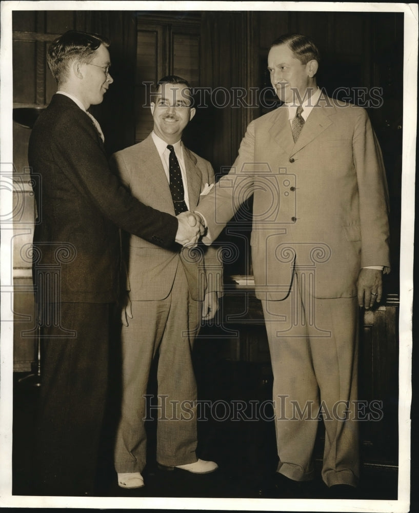 1938 Press Photo Chicago,Don Mosher. EI Pilchard, Sydney McAllister