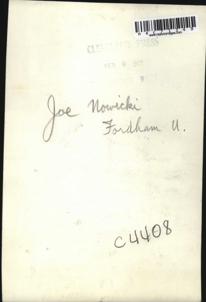 1947 Press Photo Ex Lt Joe Nowicki of Fordham at track training Rochester, NY