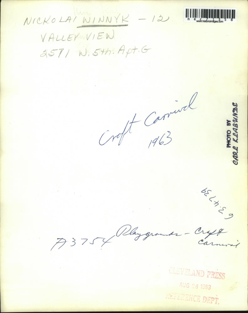 1963 Press Photo Nickolai Winnyk age 12 at Valley View, Ohio with birdhouse