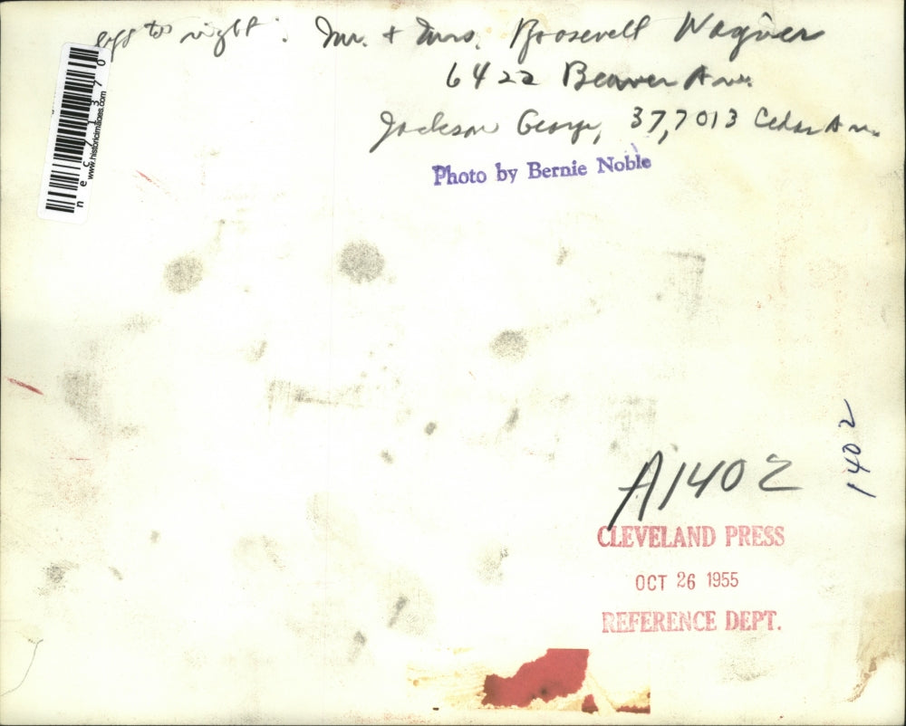 1955 Press Photo Mr & Mrs Roosevelt Wagner & Jackson George of Cleveland