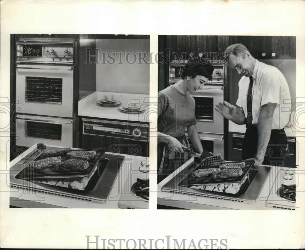 1962 Press Photo Kitchen with Tilting Broiler Grill