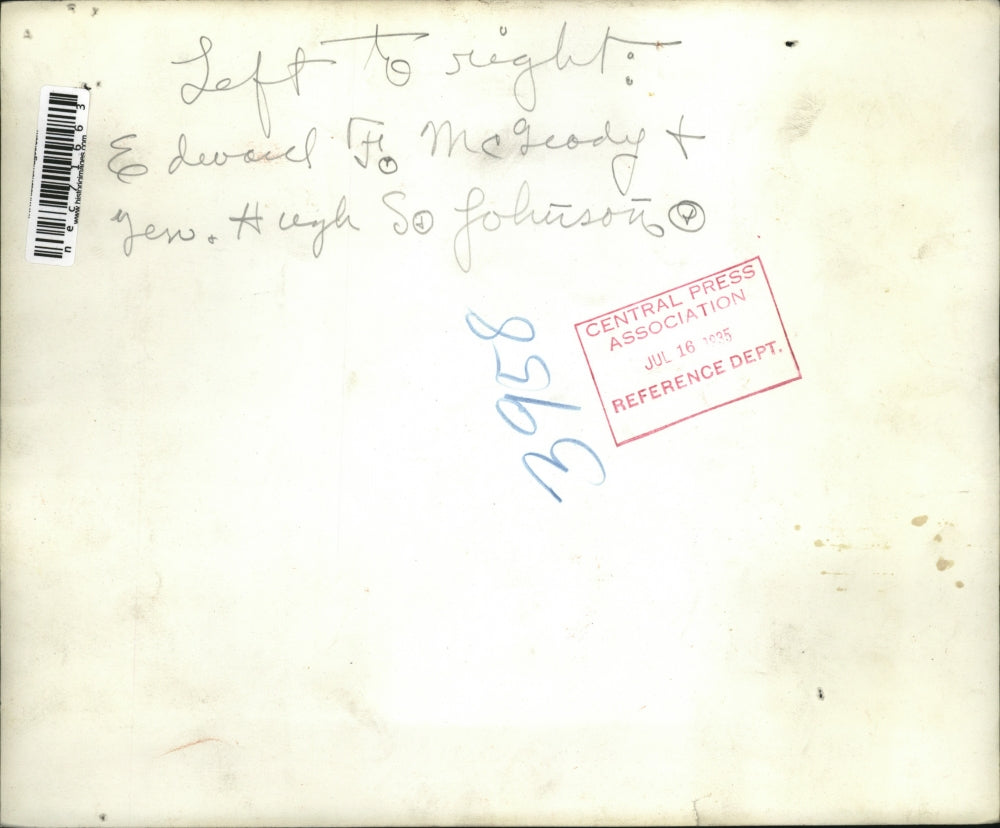 1935 Press Photo Edward McGeody & Gen Hugh Johnson