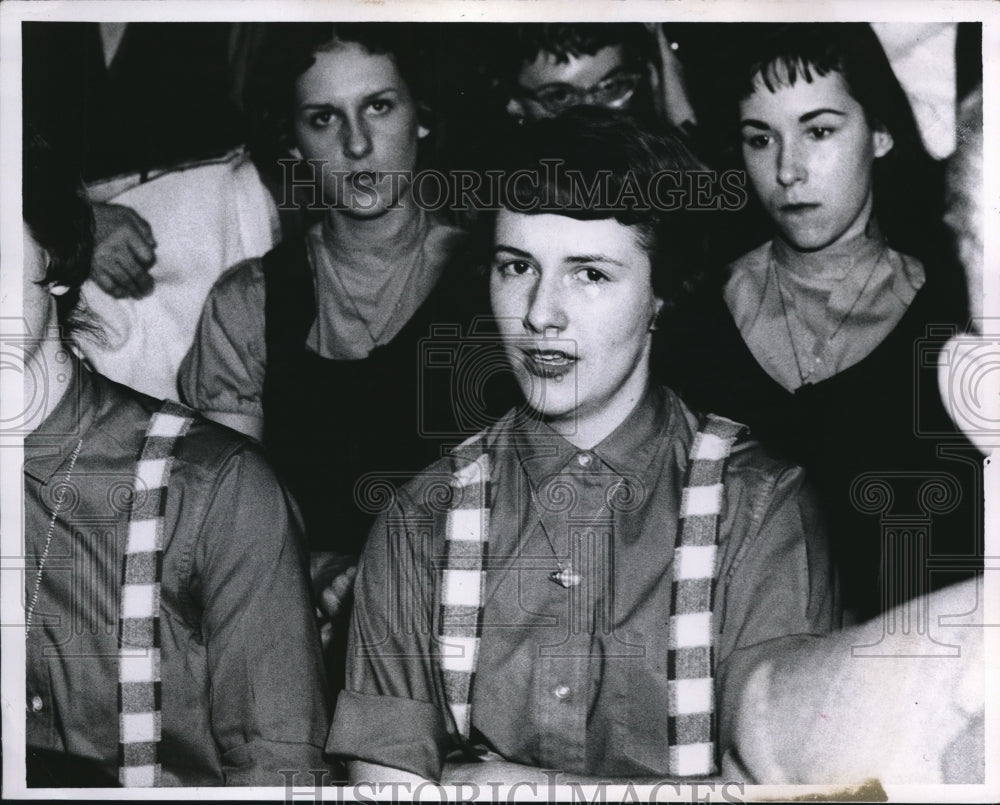 1958 Press Photo Marshall cheerleader Nancy Ross of Cleveland