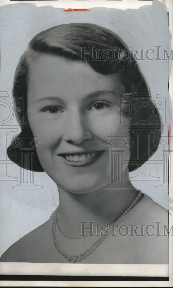 1956 Press Photo Northampton, Mass Priscilla Whitcomb of Smith College