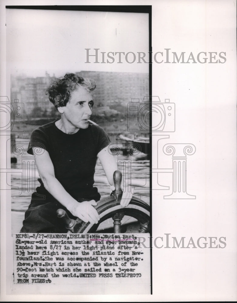 1953 Press Photo Shannon, Ireland Mrs Marian Hart. author and sportswoman