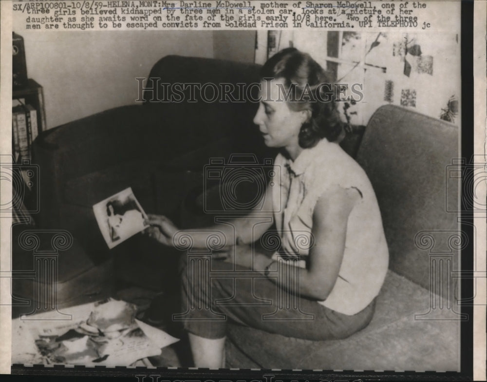 1959 Press Photo Helena, Mont Mrs Darline McDowell mom of kidnapped girl