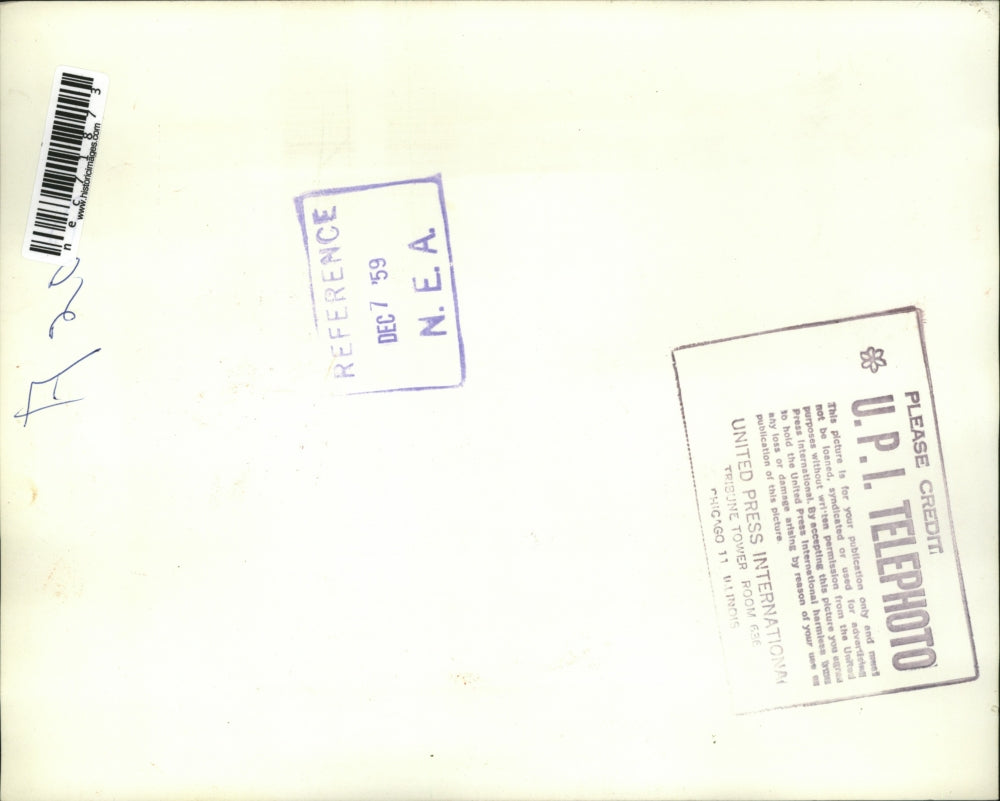 1959 Press Photo DC Oil painting of Abe Lincoln by Dean Cromwell at Senate Bldg