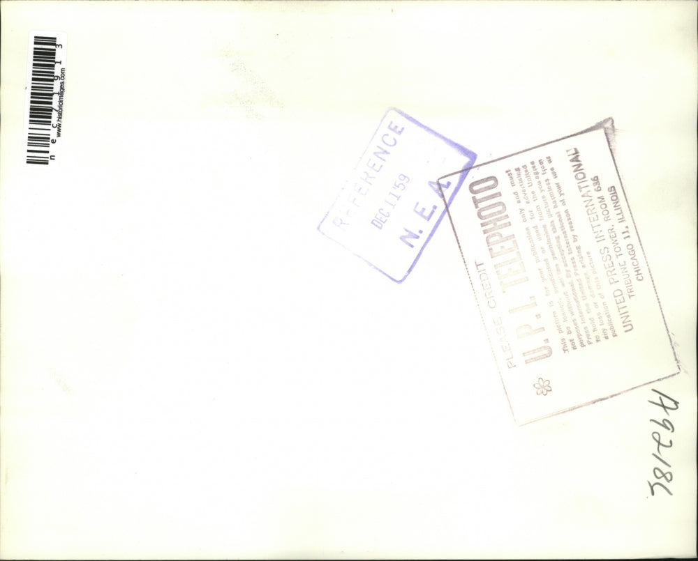 1959 Press Photo William Hansen and 2 of his 6 kids, Cliff and Juanita