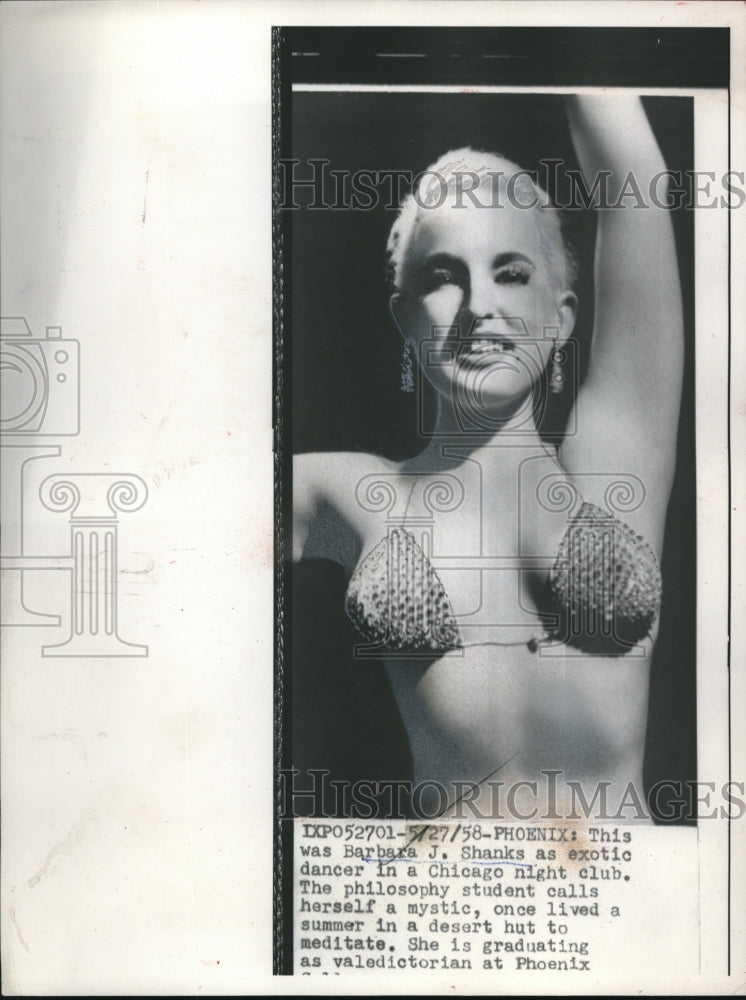 1958 Press Photo Barbara G Shanko, performer & valedictorian