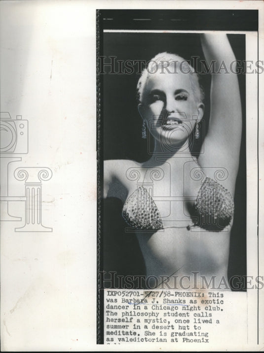 1958 Press Photo Barbara G Shanko, performer & valedictorian