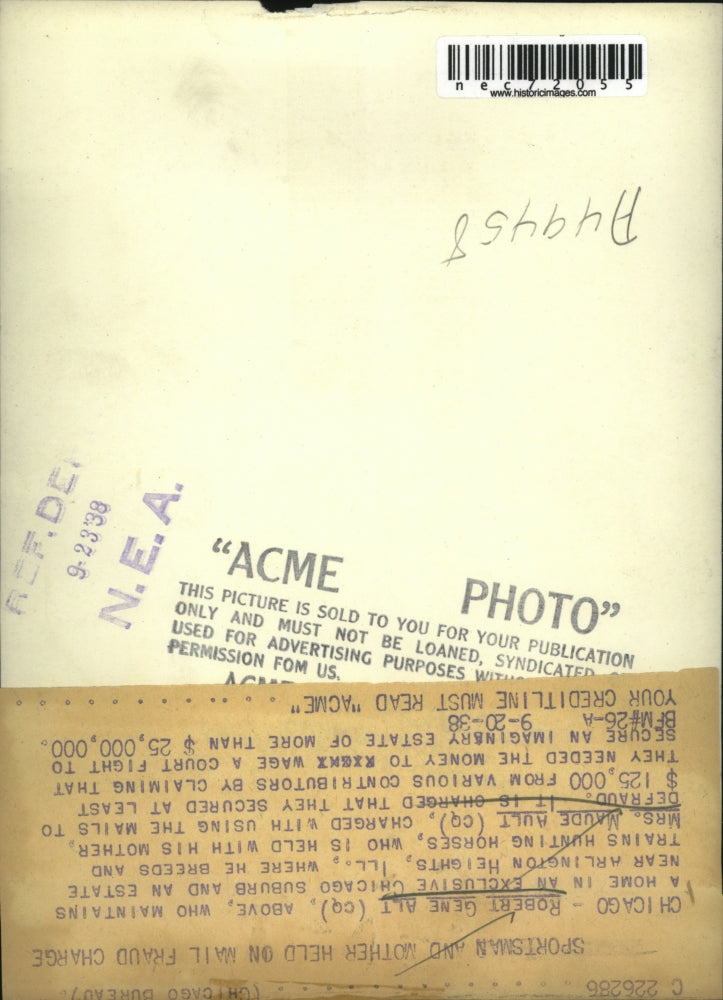 Load image into Gallery viewer, 1938 Press Photo Chicago Robert Gene Alt charged with mail fraud - nec72055

