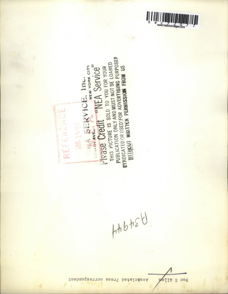 1956 Press Photo Ben S Allen AP correspondent