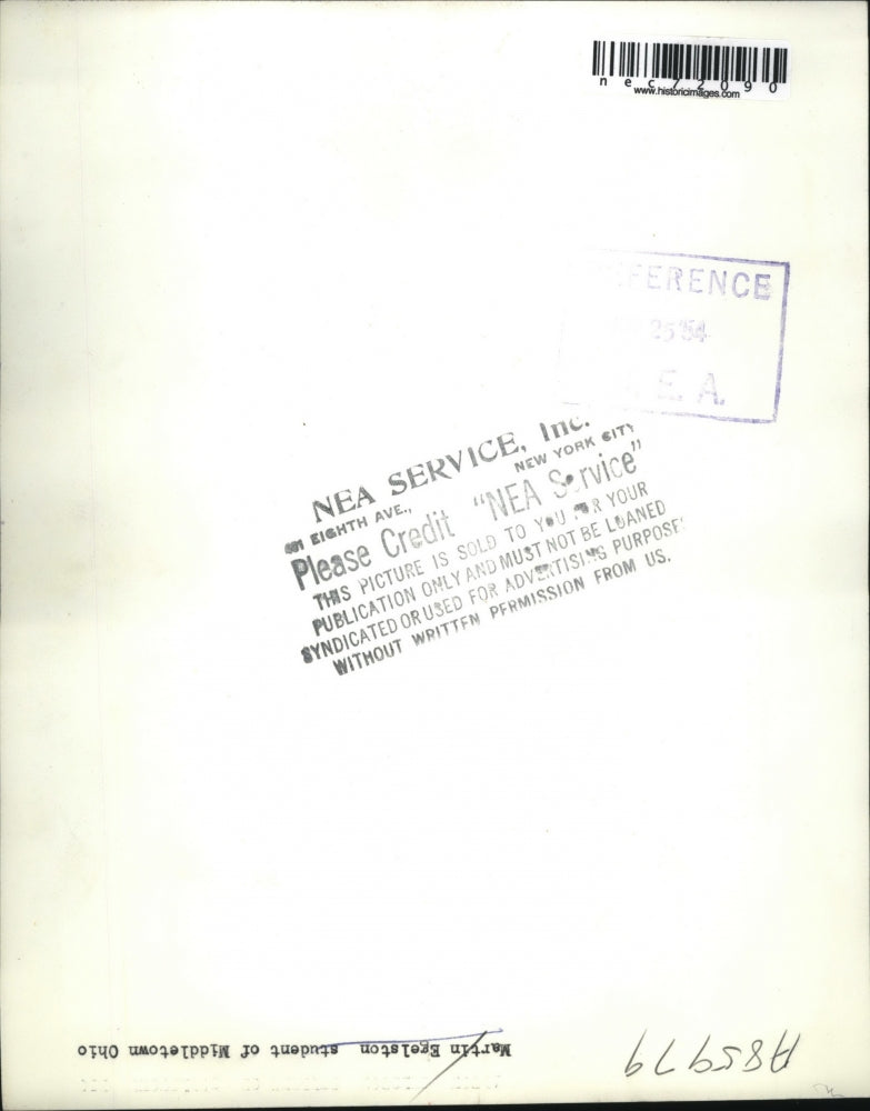 1954 Press Photo Martin Egelston, student at Middletown, Ohio on a tractor