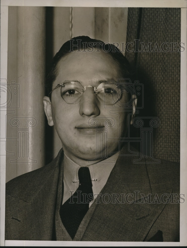 1940 Press Photo Morrie Elis NY Budget expert