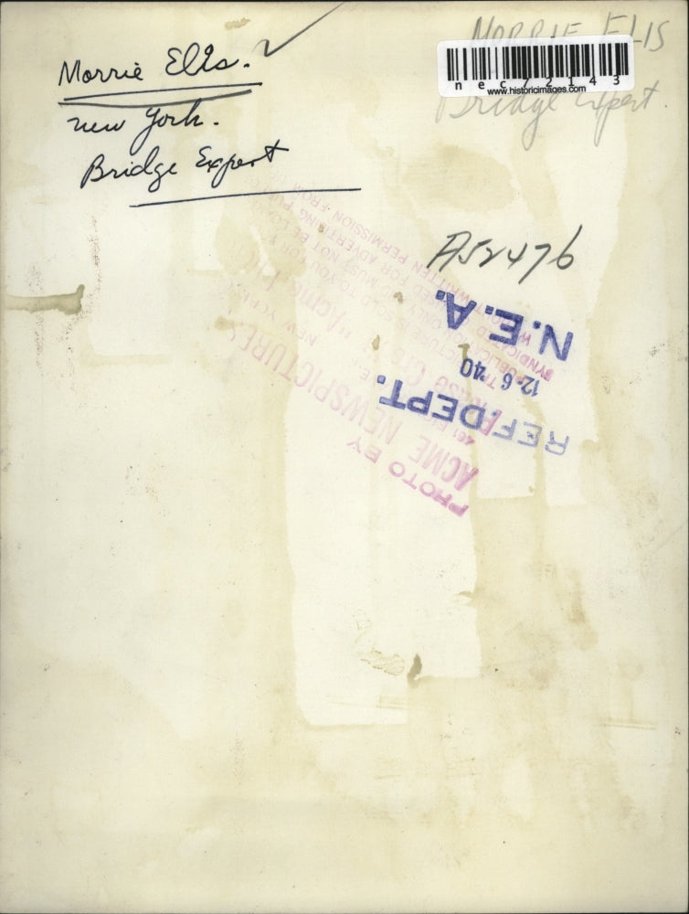 1940 Press Photo Morrie Elis NY Budget expert