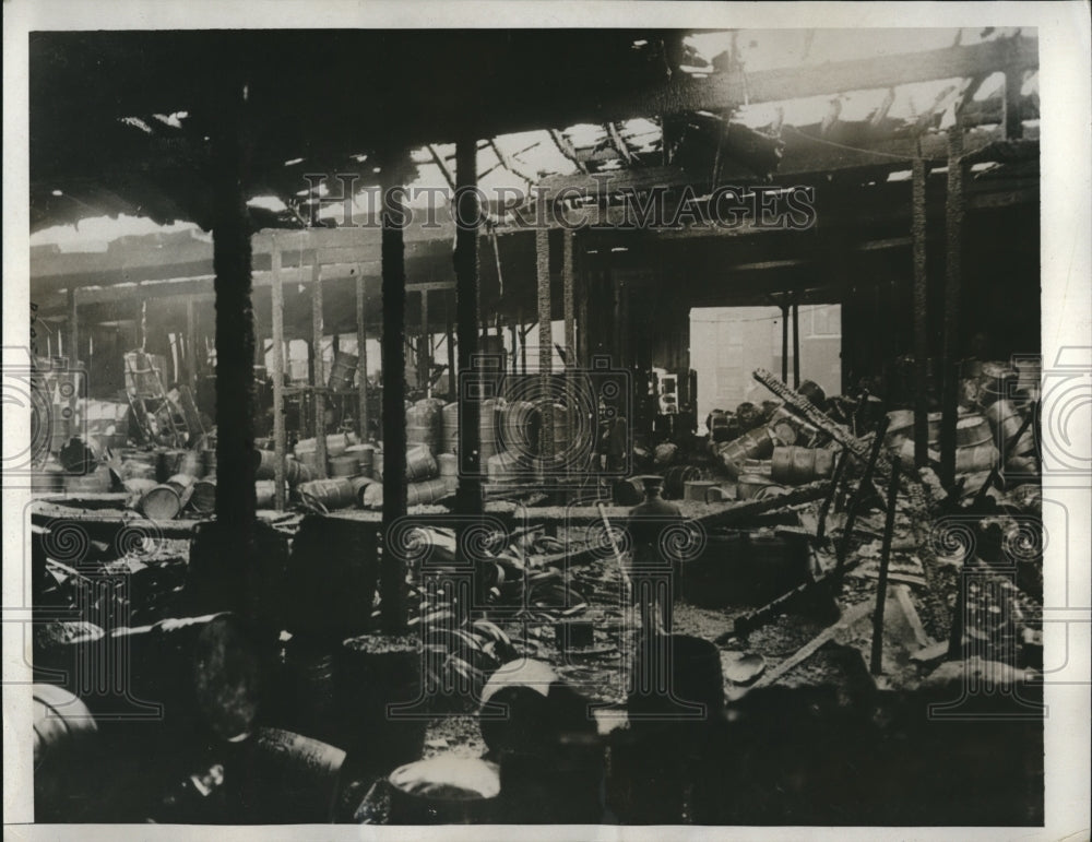 1932 Press Photo Philadelphia, Pa plant destroyed by an explosion