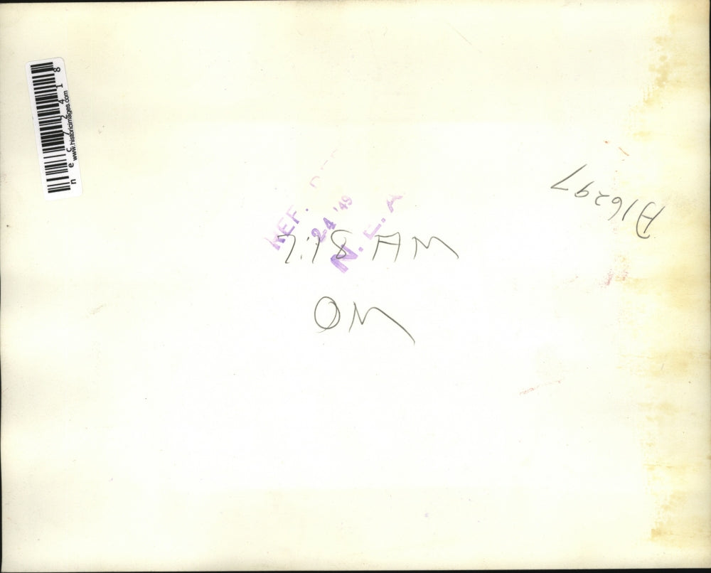 1949 Press Photo Carmi,Ill Little Wabash River floodwaters