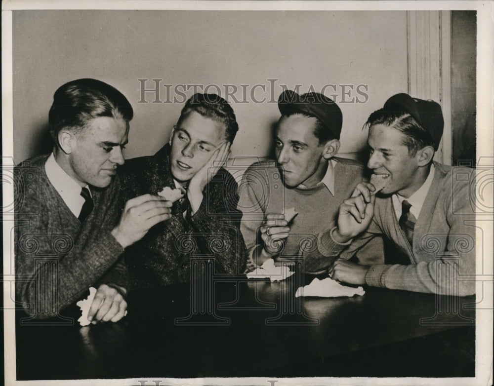 1939 Press Photo Atlanta, Ga Tech students J Scanlon,H Mayo,G Stribling,