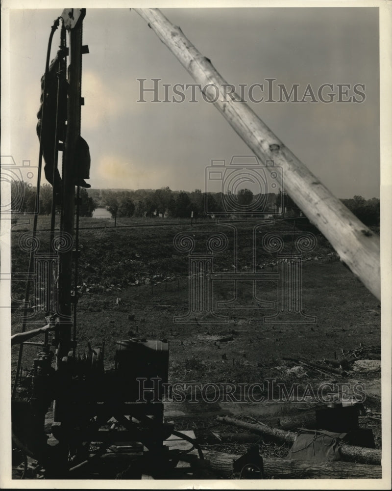 1938 Press Photo Gilbertsville Dam on the TN River built by TVA