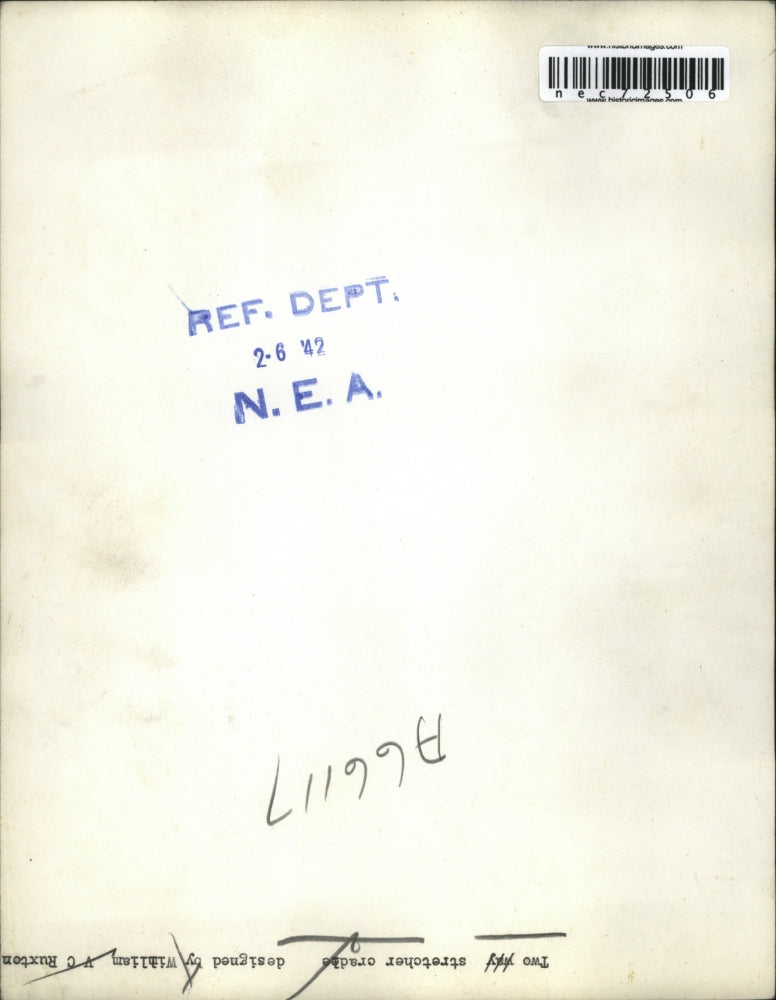 1942 Press Photo New stretcher designed by William VC Ruxton