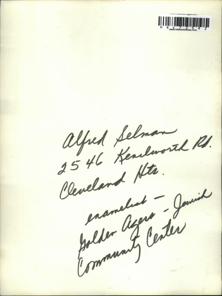 Press Photo Alfred Selman at Golden Agers Community Center in Cleveland, Ohio