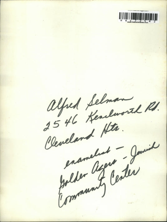 Press Photo Alfred Selman at Golden Agers Community Center in Cleveland, Ohio