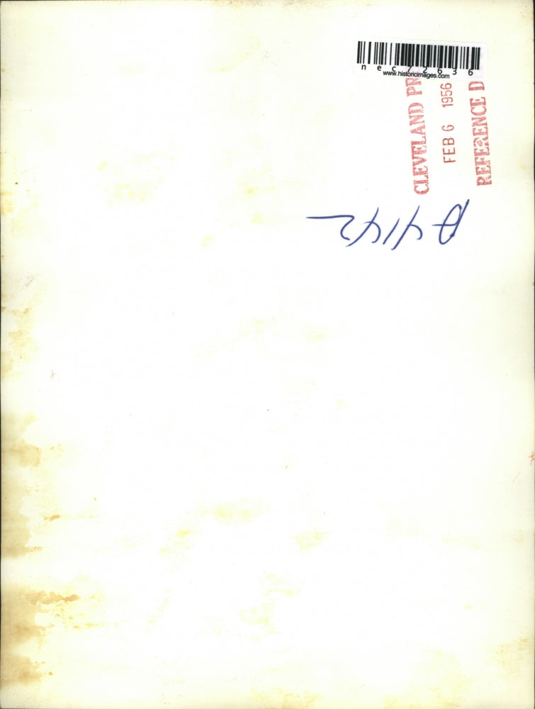 1956 Press Photo Valerie Linne, Stephen Wood next to Napoleon snowman