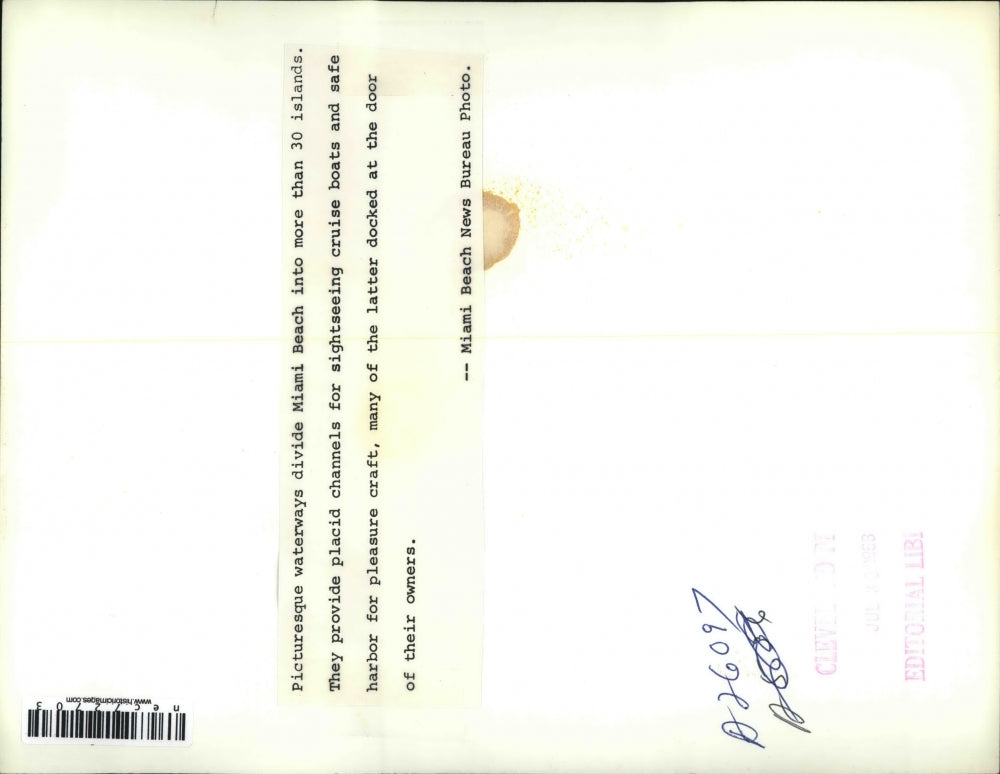 Press Photo Miami, Fla, harbor cruise boats & hotels - nec72703