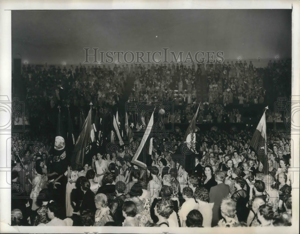 1941 Press Photo Wash DC parade for 50th Cont Congress of DAR
