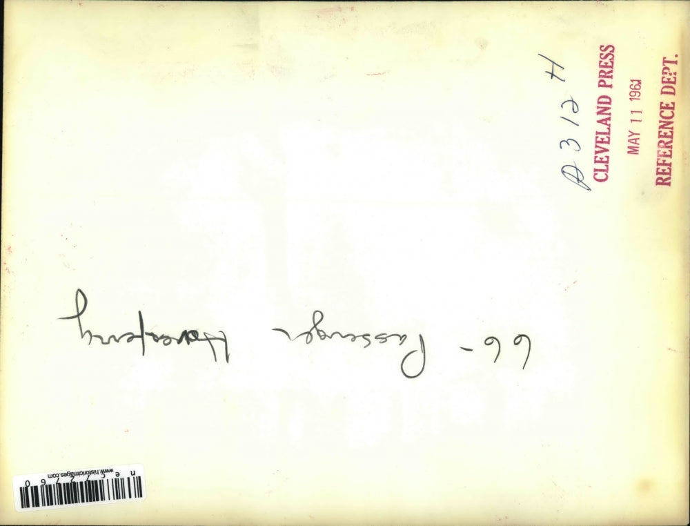 1961 Press Photo Model of passenger hovercraft on display - nec72760